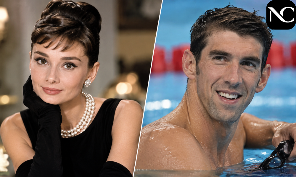 Audrey Hepburn and Michael Phelps