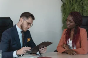 how to answer tell me about yourself in an interview - job interview in a modern office